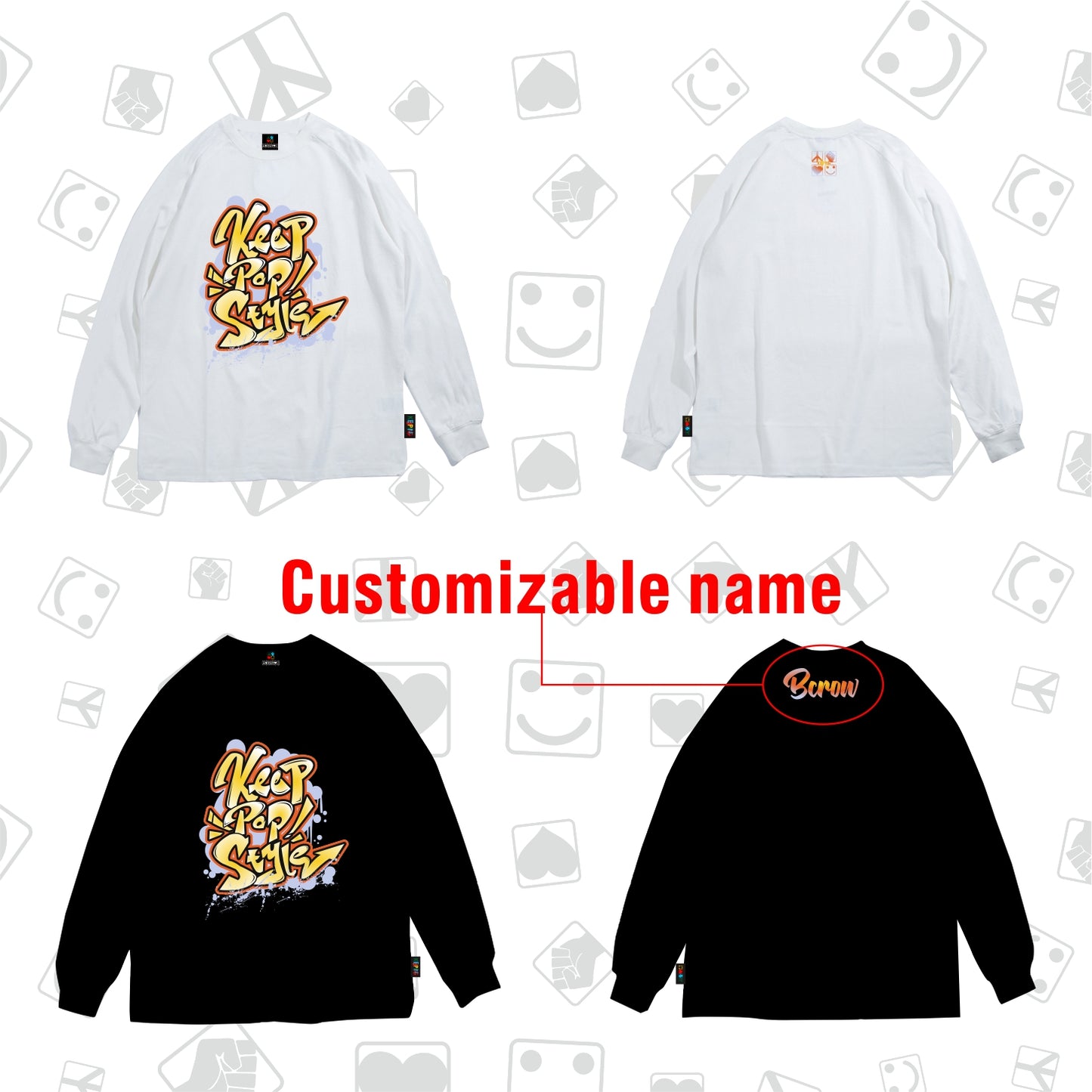 KeepPopStyle long sleeve Graffiti Style