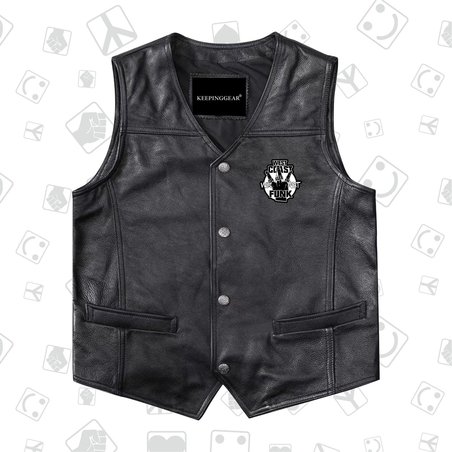 KeepingGear Genuine leather vest
