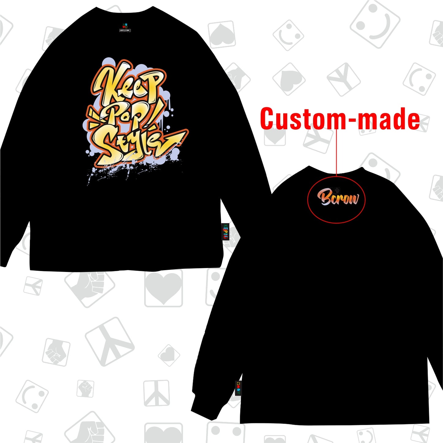 KeepPopStyle long sleeve Graffiti Style