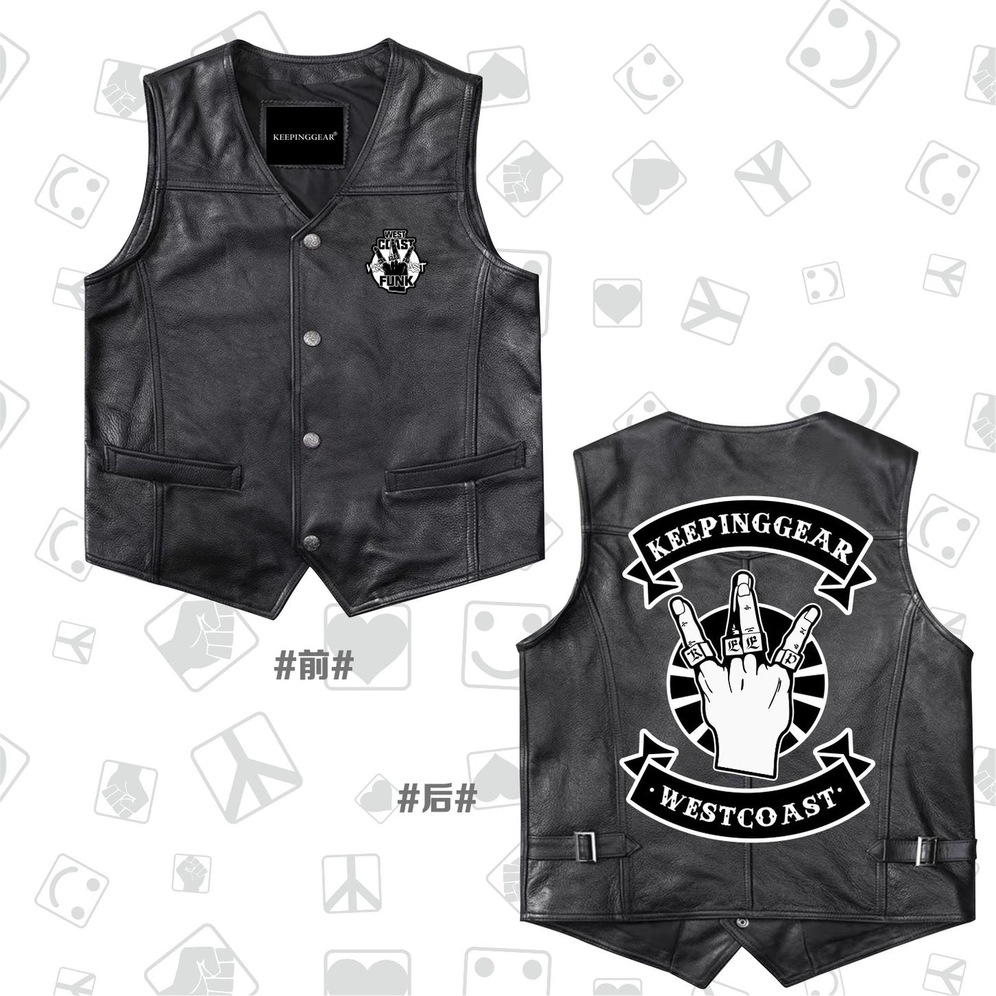 KeepingGear Genuine leather vest