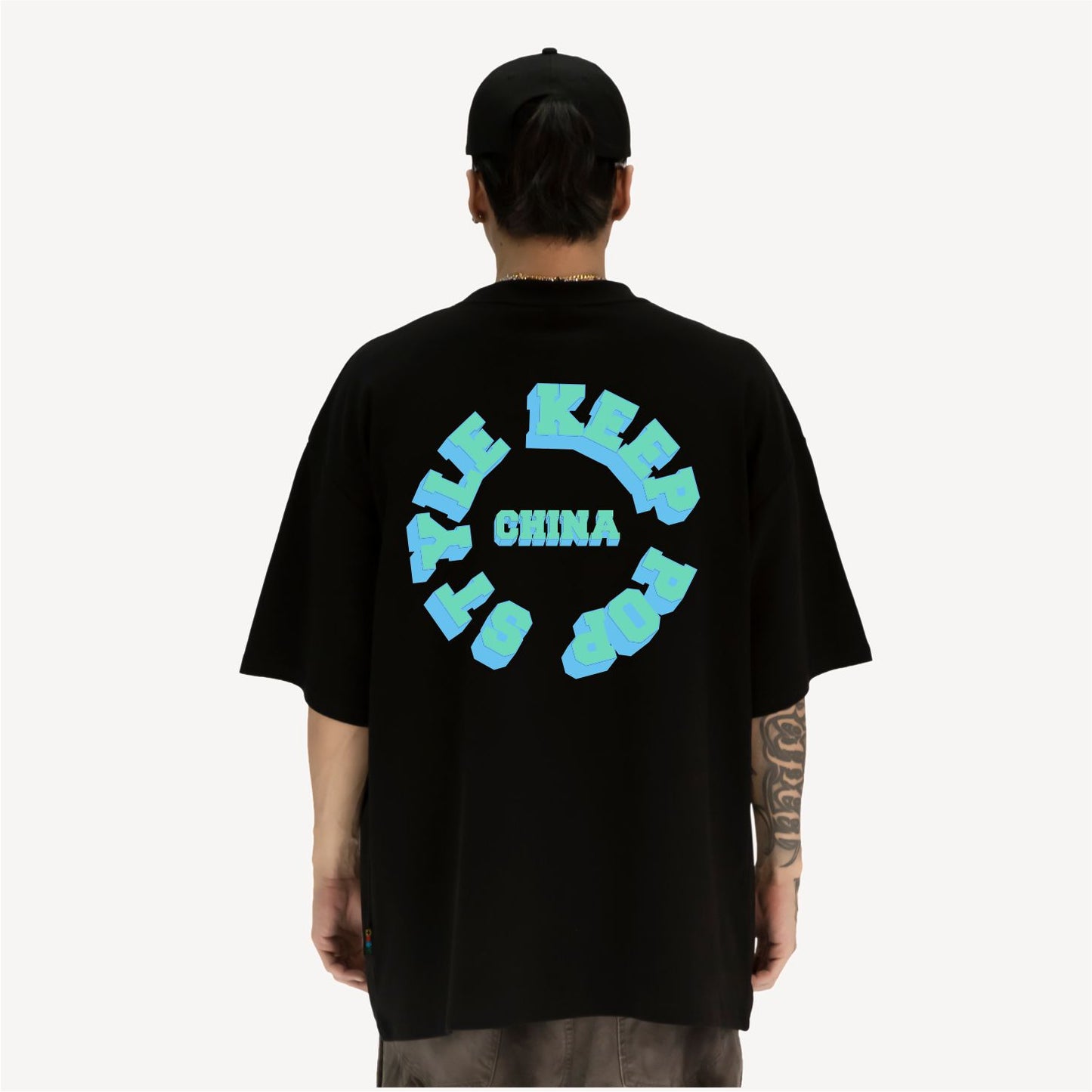 KeepPopStyle T-shirt Blue Flame