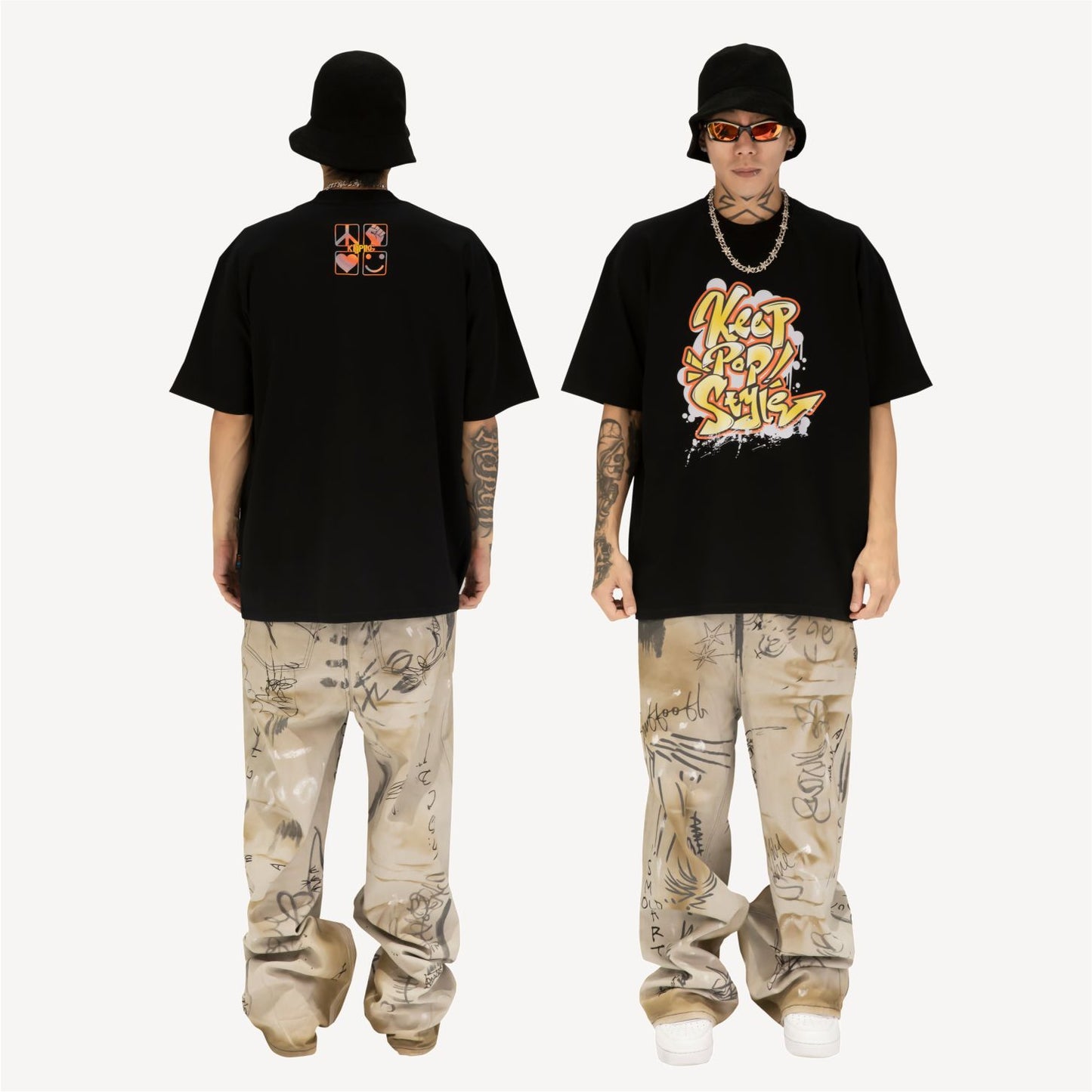 KeepPopStyle T-shirt Graffiti Style