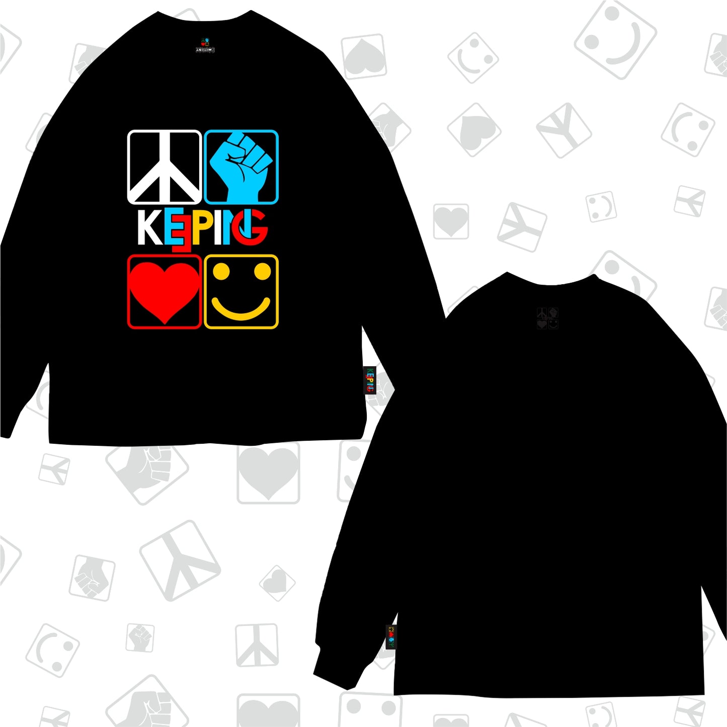 Keeping-Classic four-color hip-hop four spirit Long sleeve