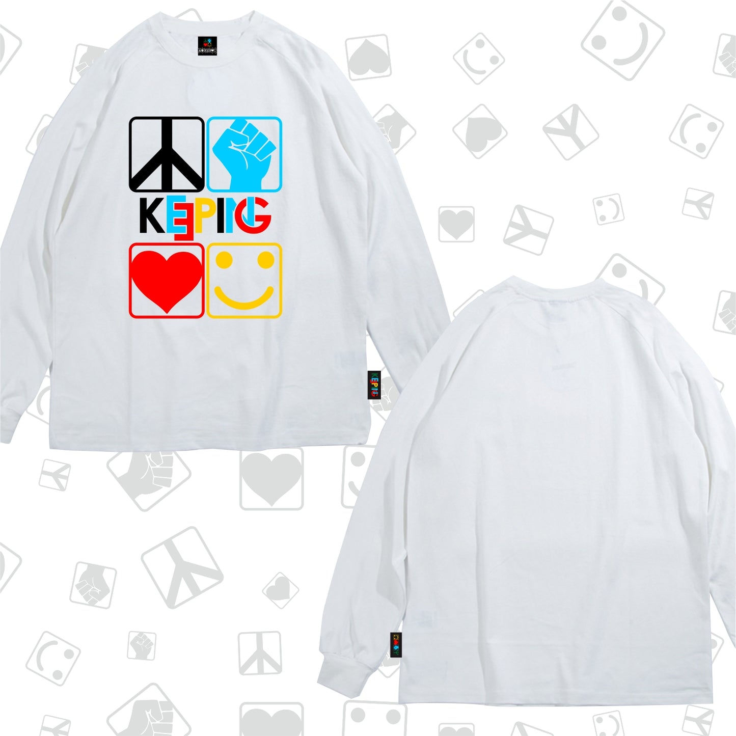 Keeping-Classic four-color hip-hop four spirit Long sleeve