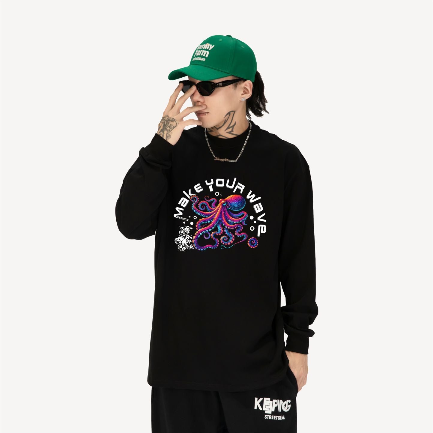 CreestoxKeeping Crossover "Octopus "Long sleeve