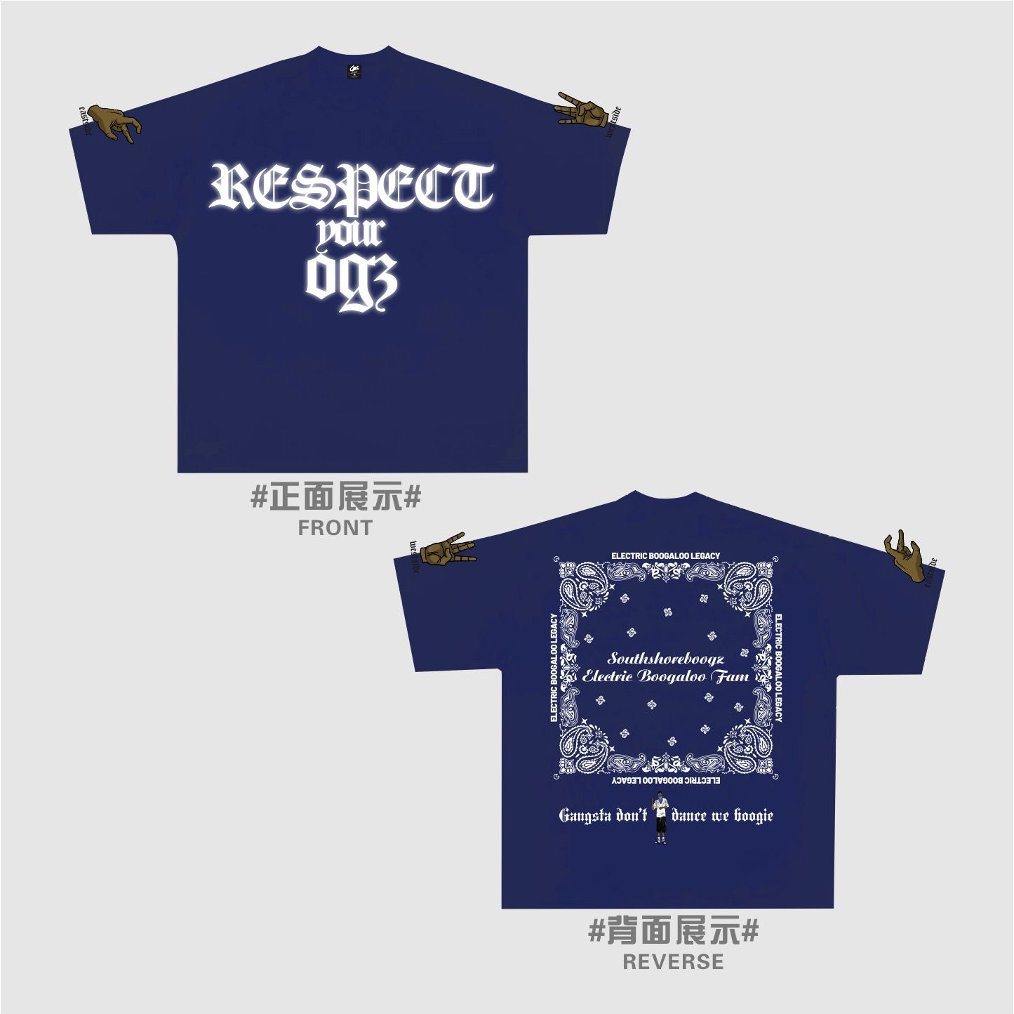 GreenTeckxKeeping Crossover Tee Navy blue