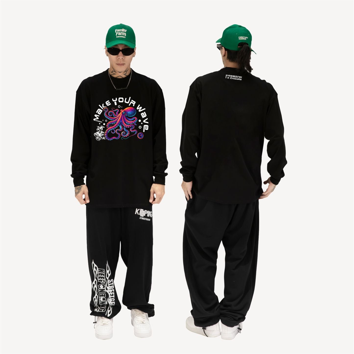 CreestoxKeeping Crossover "Octopus "Long sleeve