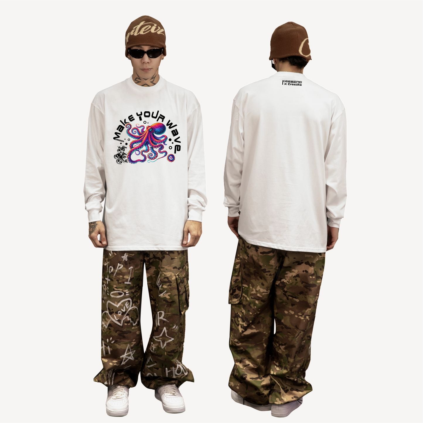 CreestoxKeeping Crossover "Octopus "Long sleeve