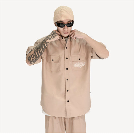 PoppinCxKeeping Crossover A suit of overalls and shirts