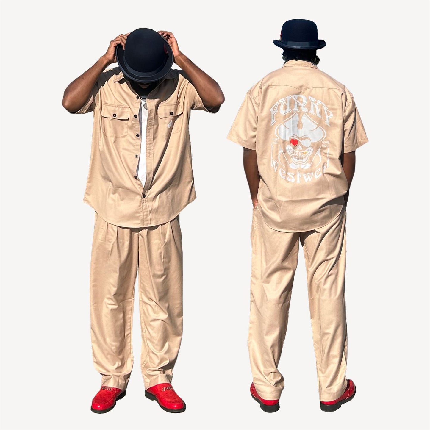 NessxKeeping Crossover A suit of overalls and shirts