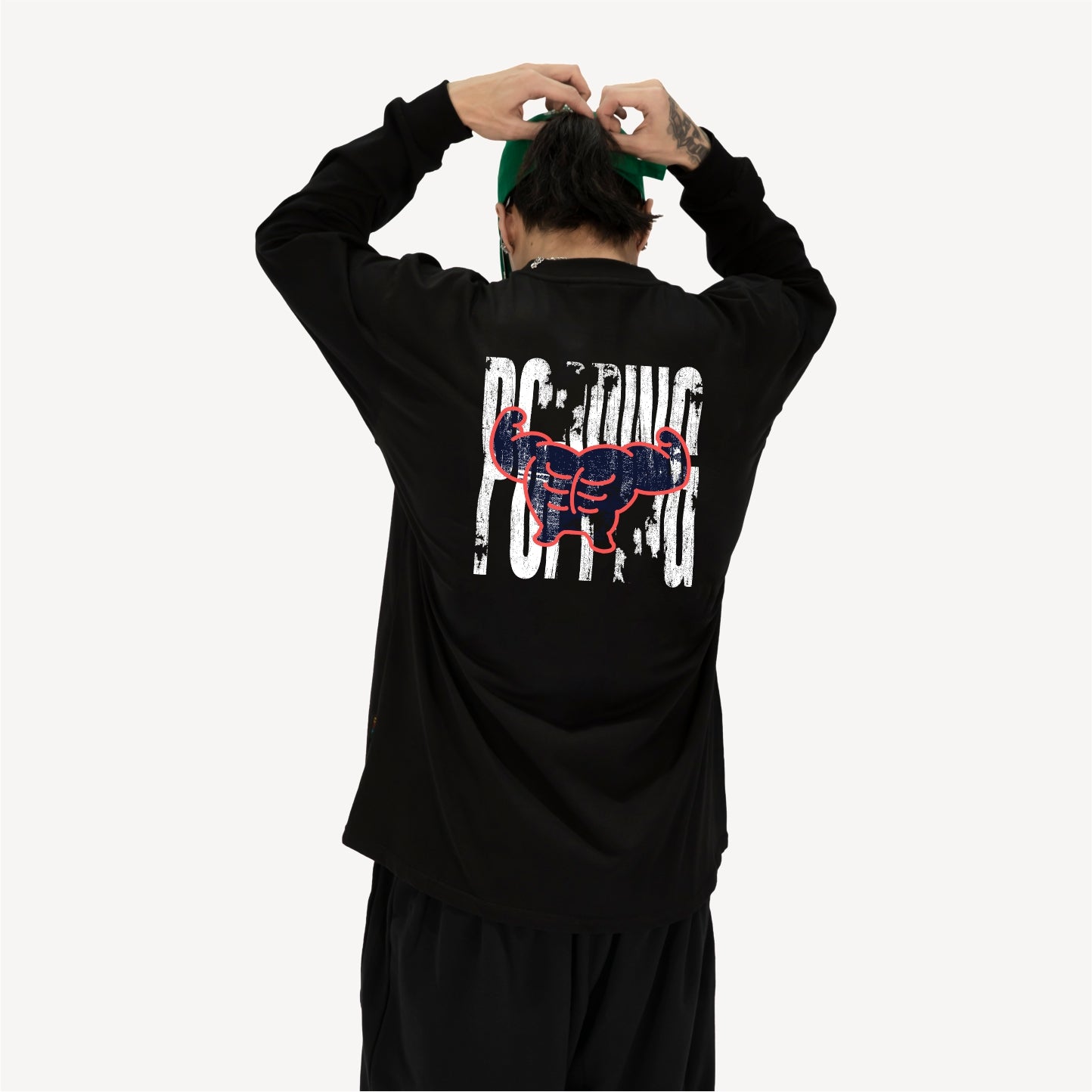 YUBOBxKeeping Crossover "POP YOUR CHEST"Long sleeve