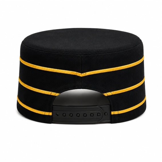 KEEPING K CAP – Black & Gold Embroidered Military Cap, Adjustable Unisex Streetwear
