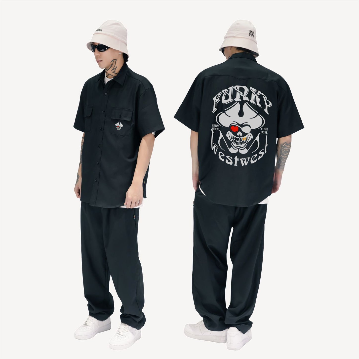 NessxKeeping Crossover A suit of overalls and shirts