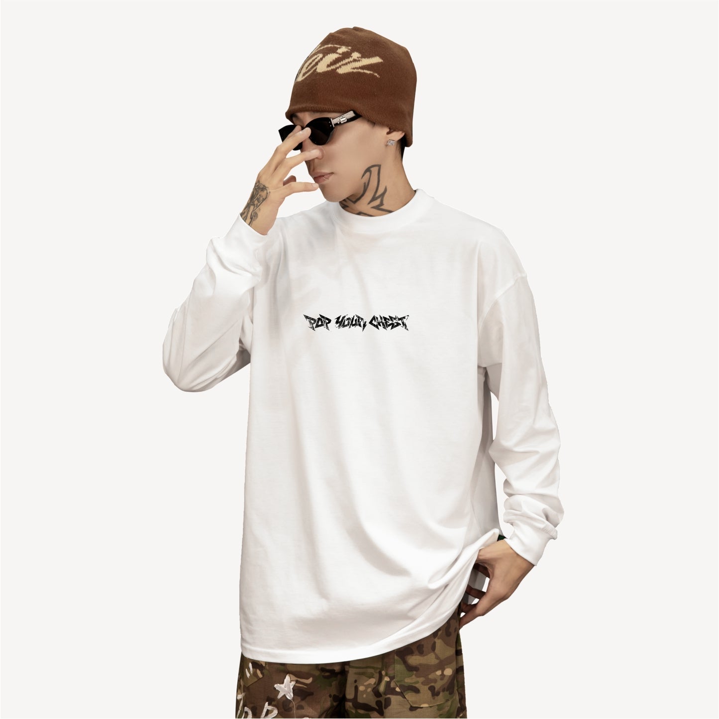 YUBOBxKeeping Crossover "POP YOUR CHEST"Long sleeve